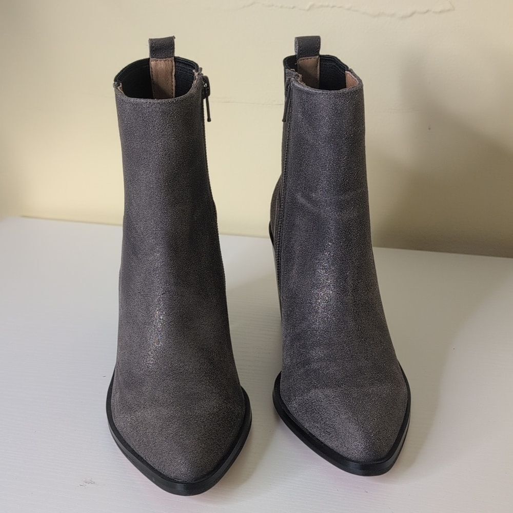 Corso Como Size 6.5 Hurray Dusted Metallic Gunmetal Heeled Boots, NEW - Picture 4 of 15